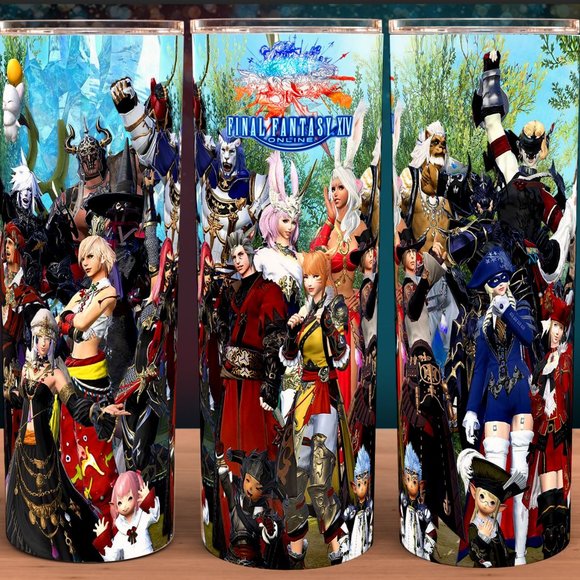 Final Fantasy 14 Endwalker  MMO Gaming Cup Mug Tumbler 20oz - Picture 1 of 3